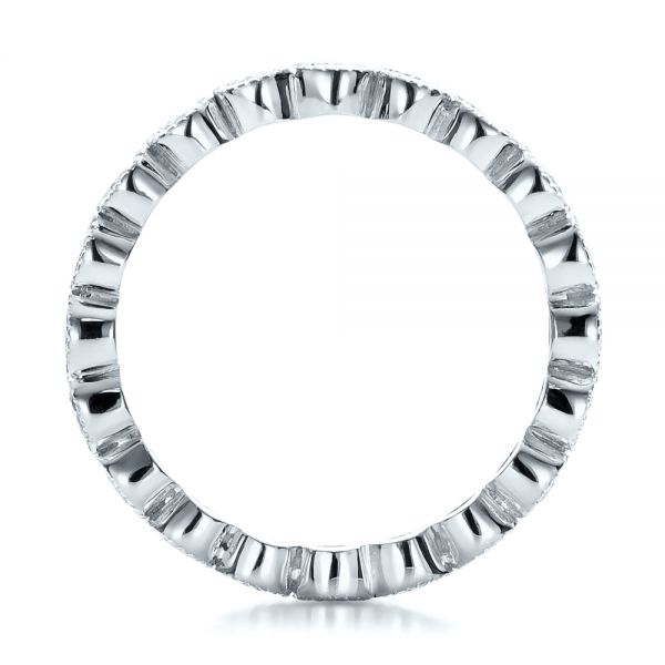 Platinum Platinum Custom Bezel Set Diamond Eternity Wedding Ring - Front View - 100871