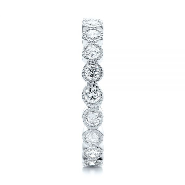 Platinum Platinum Custom Bezel Set Diamond Eternity Wedding Ring - Side View - 100871