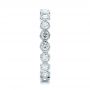 18k White Gold 18k White Gold Custom Bezel Set Diamond Eternity Wedding Ring - Side View -  100871 - Thumbnail