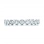 18k White Gold 18k White Gold Custom Bezel Set Diamond Eternity Wedding Ring - Top View -  100871 - Thumbnail