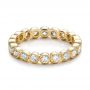 18k Yellow Gold Custom Bezel Set Diamond Eternity Wedding Ring - Flat View -  100871 - Thumbnail