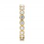 18k Yellow Gold Custom Bezel Set Diamond Eternity Wedding Ring - Side View -  100871 - Thumbnail