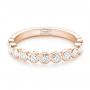 18k Rose Gold 18k Rose Gold Custom Bezel Set Diamond Wedding Band - Flat View -  102474 - Thumbnail