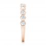 18k Rose Gold 18k Rose Gold Custom Bezel Set Diamond Wedding Band - Side View -  102474 - Thumbnail