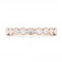 18k Rose Gold 18k Rose Gold Custom Bezel Set Diamond Wedding Band - Top View -  102474 - Thumbnail