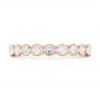 14k Rose Gold 14k Rose Gold Custom Bezel Set Diamond Wedding Band - Top View -  102474 - Thumbnail