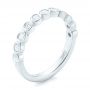  Platinum Platinum Custom Bezel Set Diamond Wedding Band - Three-Quarter View -  102474 - Thumbnail