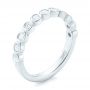  Platinum Custom Bezel Set Diamond Wedding Band