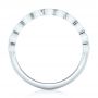 18k White Gold 18k White Gold Custom Bezel Set Diamond Wedding Band - Front View -  102474 - Thumbnail