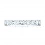 14k White Gold 14k White Gold Custom Bezel Set Diamond Wedding Band - Top View -  102474 - Thumbnail