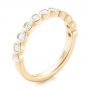 14k Yellow Gold Custom Bezel Set Diamond Wedding Band