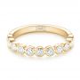 18k Yellow Gold 18k Yellow Gold Custom Bezel Set Diamond Wedding Band - Flat View -  102474 - Thumbnail