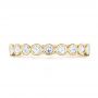 14k Yellow Gold 14k Yellow Gold Custom Bezel Set Diamond Wedding Band - Top View -  102474 - Thumbnail