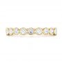 18k Yellow Gold 18k Yellow Gold Custom Bezel Set Diamond Wedding Band - Top View -  102474 - Thumbnail