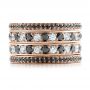 18k Rose Gold 18k Rose Gold Custom Black And White Diamond Wedding Bands - Top View -  101174 - Thumbnail