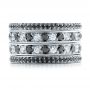  Platinum Platinum Custom Black And White Diamond Wedding Bands - Top View -  101174 - Thumbnail