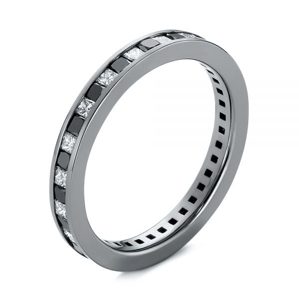 Custom Black and White Diamond Wedding Band - reference design