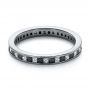 Platinum Platinum Custom Black And White Diamond Wedding Band - Flat View -  104030 - Thumbnail