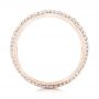 18k Rose Gold 18k Rose Gold Custom Blue Sapphire And Diamond Eternity Wedding Band - Front View -  102798 - Thumbnail