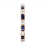 18k Rose Gold 18k Rose Gold Custom Blue Sapphire And Diamond Eternity Wedding Band - Side View -  103217 - Thumbnail