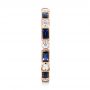 14k Rose Gold 14k Rose Gold Custom Blue Sapphire And Diamond Eternity Wedding Band - Side View -  103217 - Thumbnail