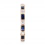 14k Rose Gold 14k Rose Gold Custom Blue Sapphire And Diamond Eternity Wedding Band - Side View -  103217 - Thumbnail