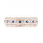 14k Rose Gold 14k Rose Gold Custom Blue Sapphire And Diamond Eternity Wedding Band - Top View -  102798 - Thumbnail