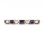 14k Rose Gold 14k Rose Gold Custom Blue Sapphire And Diamond Eternity Wedding Band - Top View -  103217 - Thumbnail