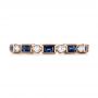 14k Rose Gold 14k Rose Gold Custom Blue Sapphire And Diamond Eternity Wedding Band - Top View -  103217 - Thumbnail