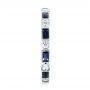 18k White Gold 18k White Gold Custom Blue Sapphire And Diamond Eternity Wedding Band - Side View -  103217 - Thumbnail