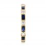 14k Yellow Gold 14k Yellow Gold Custom Blue Sapphire And Diamond Eternity Wedding Band - Side View -  103217 - Thumbnail