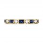 14k Yellow Gold 14k Yellow Gold Custom Blue Sapphire And Diamond Eternity Wedding Band - Top View -  103217 - Thumbnail