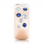 14k Rose Gold 14k Rose Gold Custom Blue Sapphire And Diamond Wedding Band - Side View -  102697 - Thumbnail