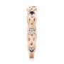 14k Rose Gold 14k Rose Gold Custom Blue Sapphire And Diamond Wedding Band - Side View -  103440 - Thumbnail