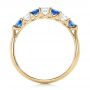 18k Yellow Gold 18k Yellow Gold Custom Blue Sapphire And Diamond Wedding Band - Front View -  102404 - Thumbnail