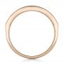 14k Rose Gold Custom Blue Sapphire Wedding Band - Front View -  102220 - Thumbnail