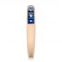 14k Rose Gold Custom Blue Sapphire Wedding Band - Side View -  102220 - Thumbnail