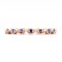 14k Rose Gold Custom Blue Sapphire Wedding Band - Top View -  100884 - Thumbnail