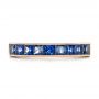 18k Rose Gold 18k Rose Gold Custom Blue Sapphire Wedding Band - Top View -  102220 - Thumbnail