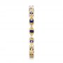 18k Yellow Gold 18k Yellow Gold Custom Blue Sapphire Wedding Band - Side View -  100884 - Thumbnail