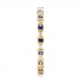 18k Yellow Gold 18k Yellow Gold Custom Blue Sapphire Wedding Band - Side View -  100884 - Thumbnail