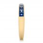 18k Yellow Gold 18k Yellow Gold Custom Blue Sapphire Wedding Band - Side View -  102220 - Thumbnail