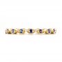 18k Yellow Gold 18k Yellow Gold Custom Blue Sapphire Wedding Band - Top View -  100884 - Thumbnail