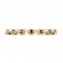 14k Yellow Gold 14k Yellow Gold Custom Blue Sapphire Wedding Band - Top View -  100884 - Thumbnail