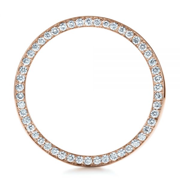 18k Rose Gold 18k Rose Gold Custom Bright Cut Eternity Band - Front View - 1331