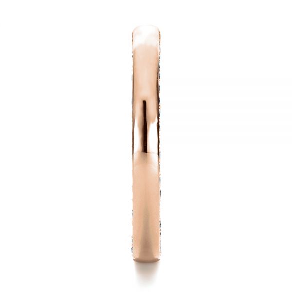 18k Rose Gold 18k Rose Gold Custom Bright Cut Eternity Band - Side View - 1331