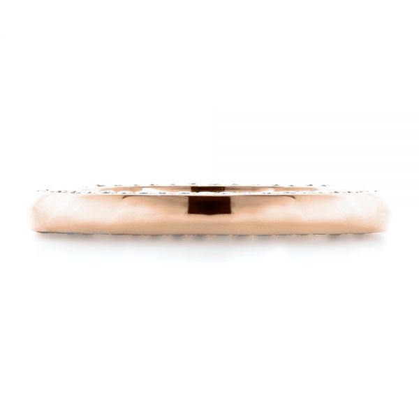 18k Rose Gold 18k Rose Gold Custom Bright Cut Eternity Band - Top View -  1331