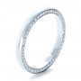 14k White Gold 14k White Gold Custom Bright Cut Eternity Band - Three-Quarter View -  1331 - Thumbnail