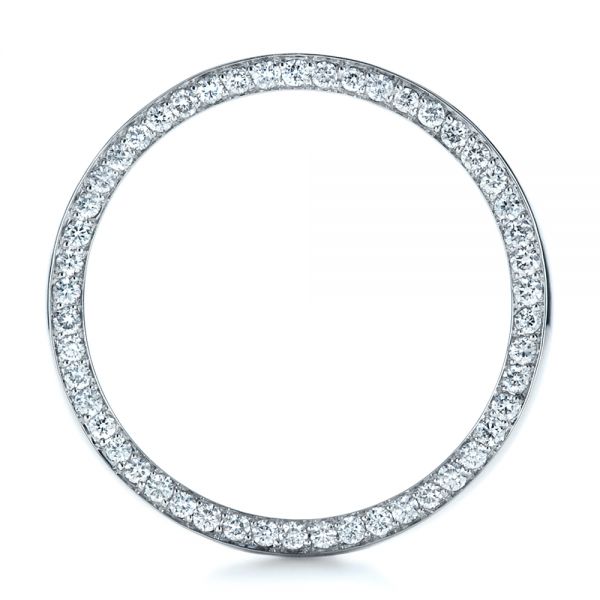  Platinum Platinum Custom Bright Cut Eternity Band - Front View -  1331