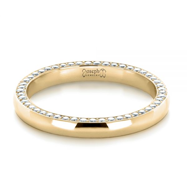 14k Yellow Gold 14k Yellow Gold Custom Bright Cut Eternity Band - Flat View - 1331